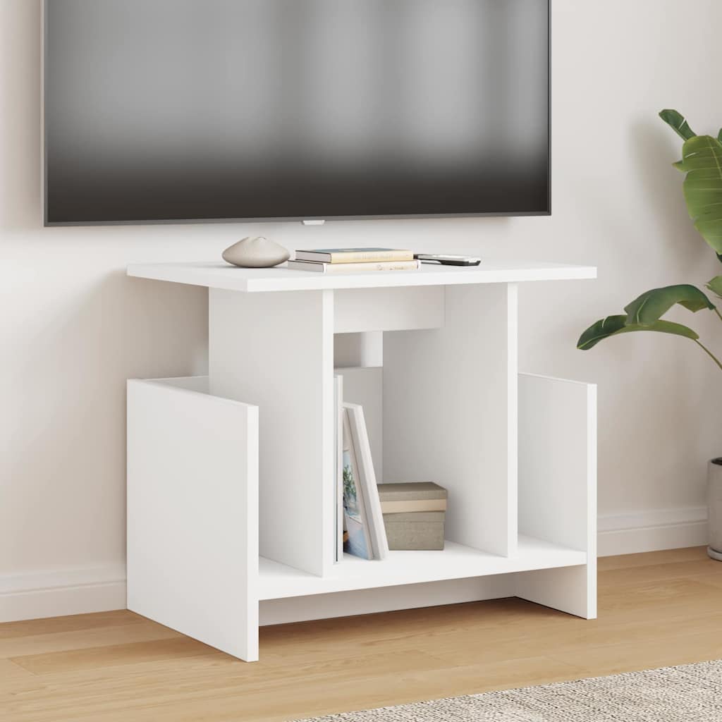 TV statīvs Balts 50 x 35 x 45 cm Apstrādāta koksne