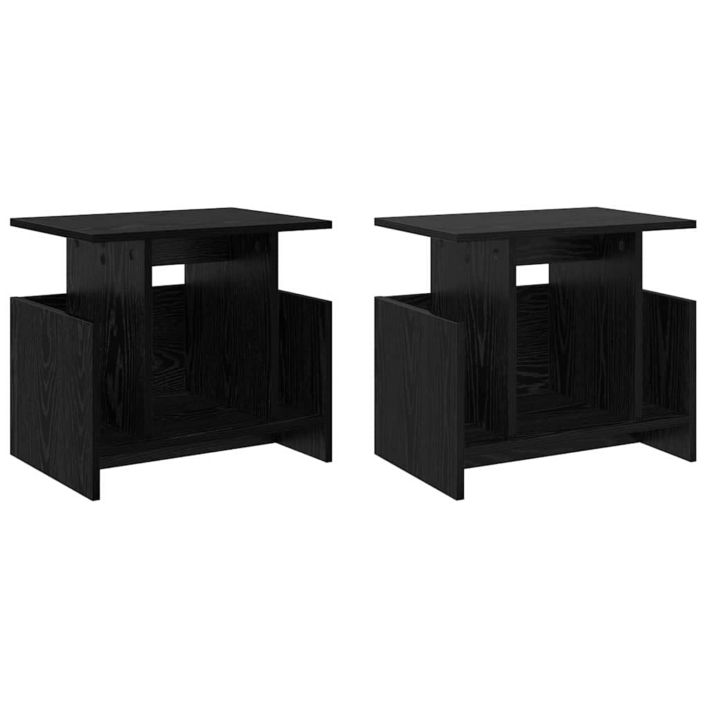 TV galda skapītis 2 gab. Melns ozols 50 x 35 x 45 cm