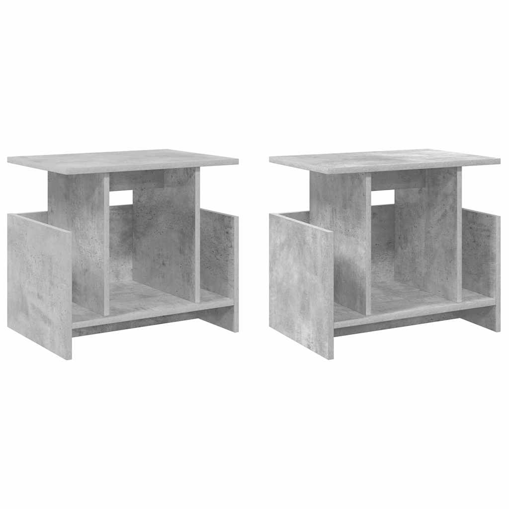 Televizoriaus stovas 2 pcs Betono pilka 50 x 35 x 45 cm