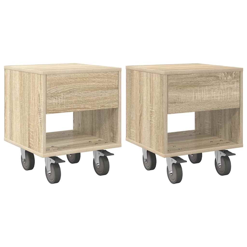 Naktinis staliukas 2 pcs Sonoma ąžuolas 40,5 x 40 x 48 cm