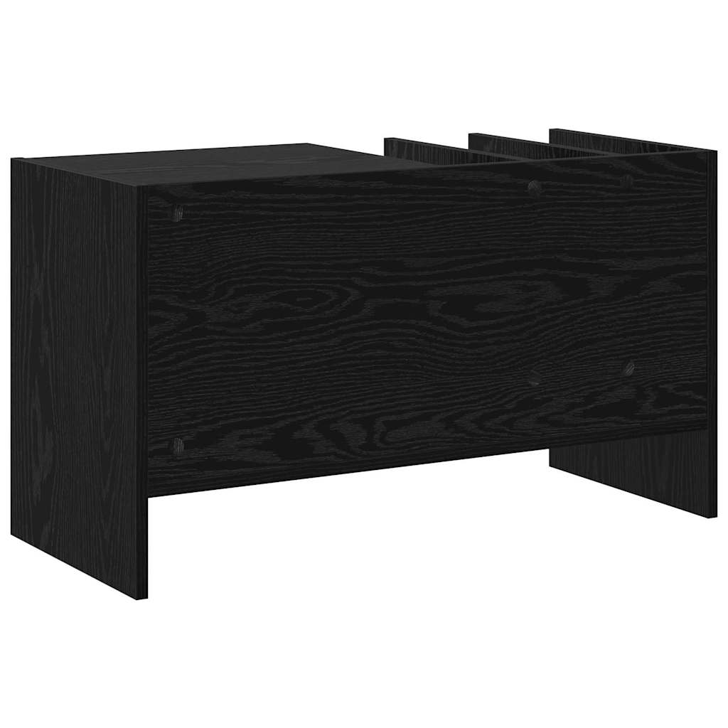 Vinila atskaņotāju skapītis ar plauktu melns ozols 78,5 x 35 x 45 cm