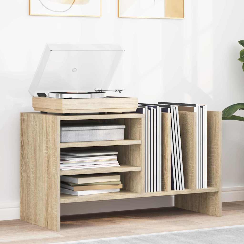 Record Cabinet with Shelf Sonoma Oak 78.5 x 35 x 45 cm