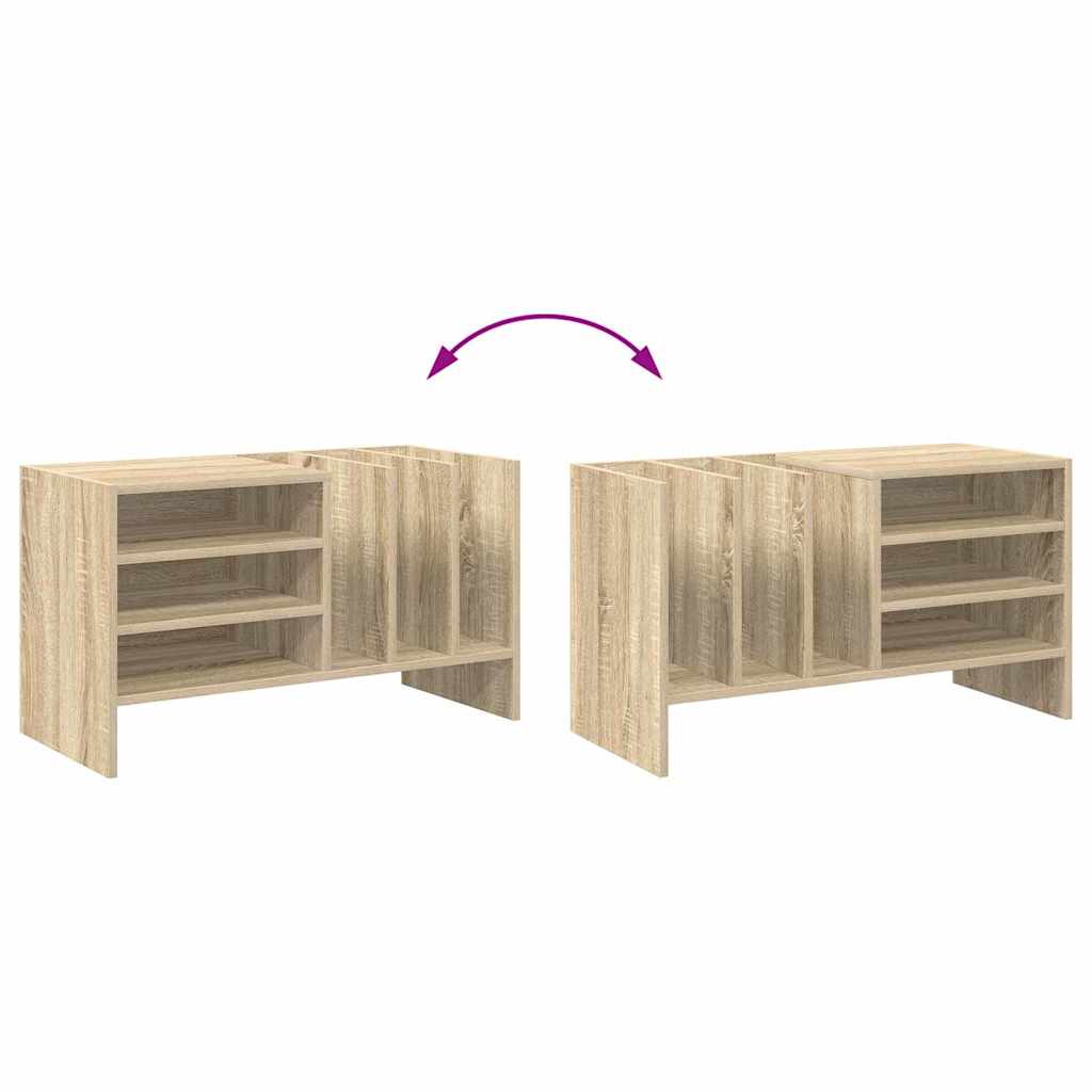 Record Cabinet with Shelf Sonoma Oak 78.5 x 35 x 45 cm