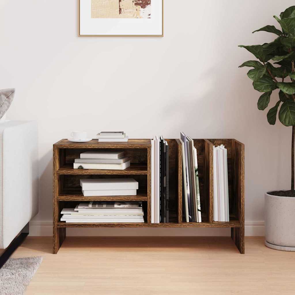 Record cabinet with shelf Smoked oak 78.5 x 35 x 45 cm