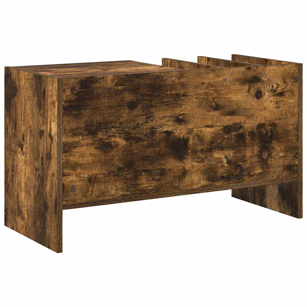 Record cabinet with shelf Smoked oak 78.5 x 35 x 45 cm