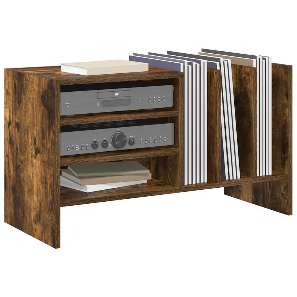 Record cabinet with shelf Smoked oak 78.5 x 35 x 45 cm