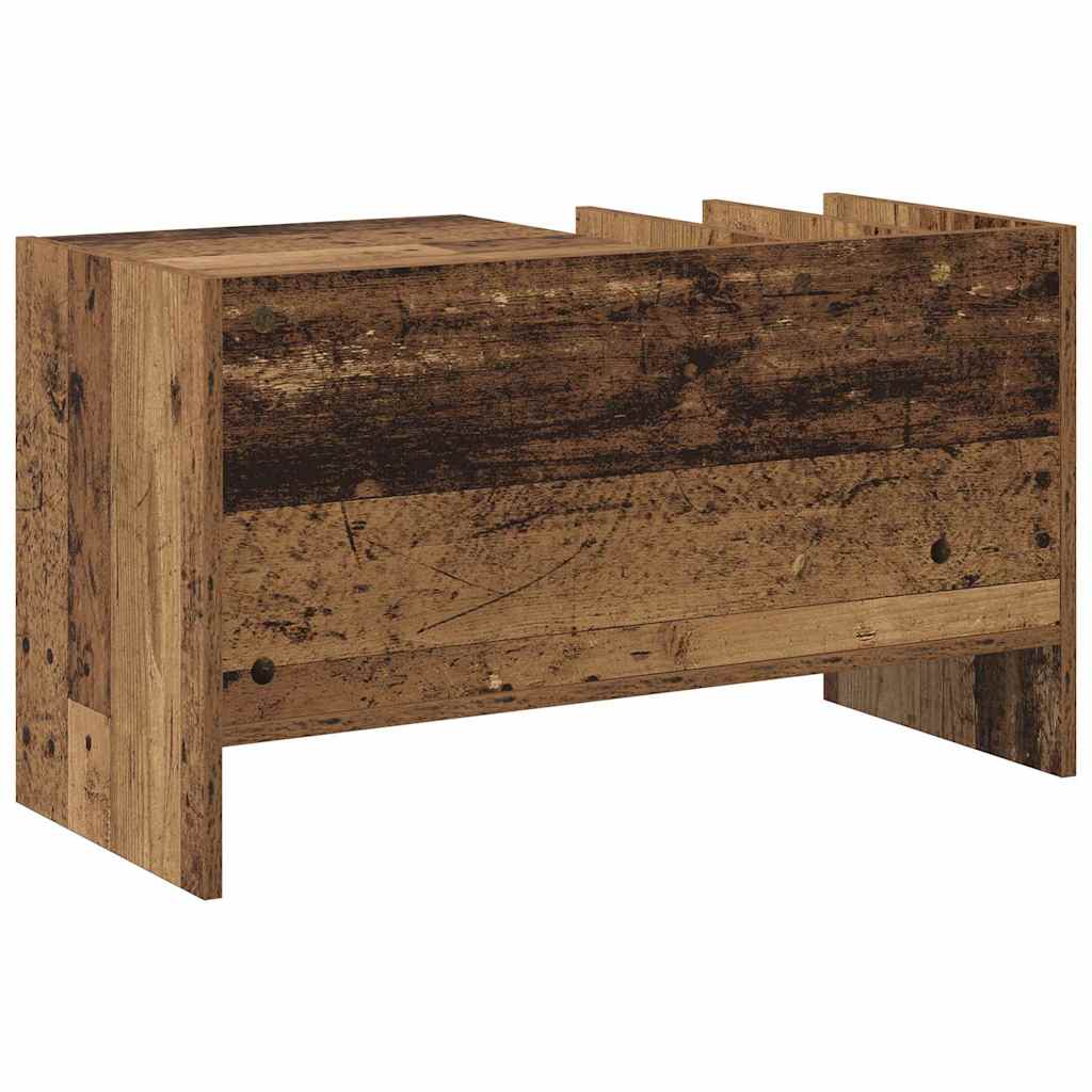 Platēju skapis ar plauktu, vecs koks, 78,5 x 35 x 45 cm