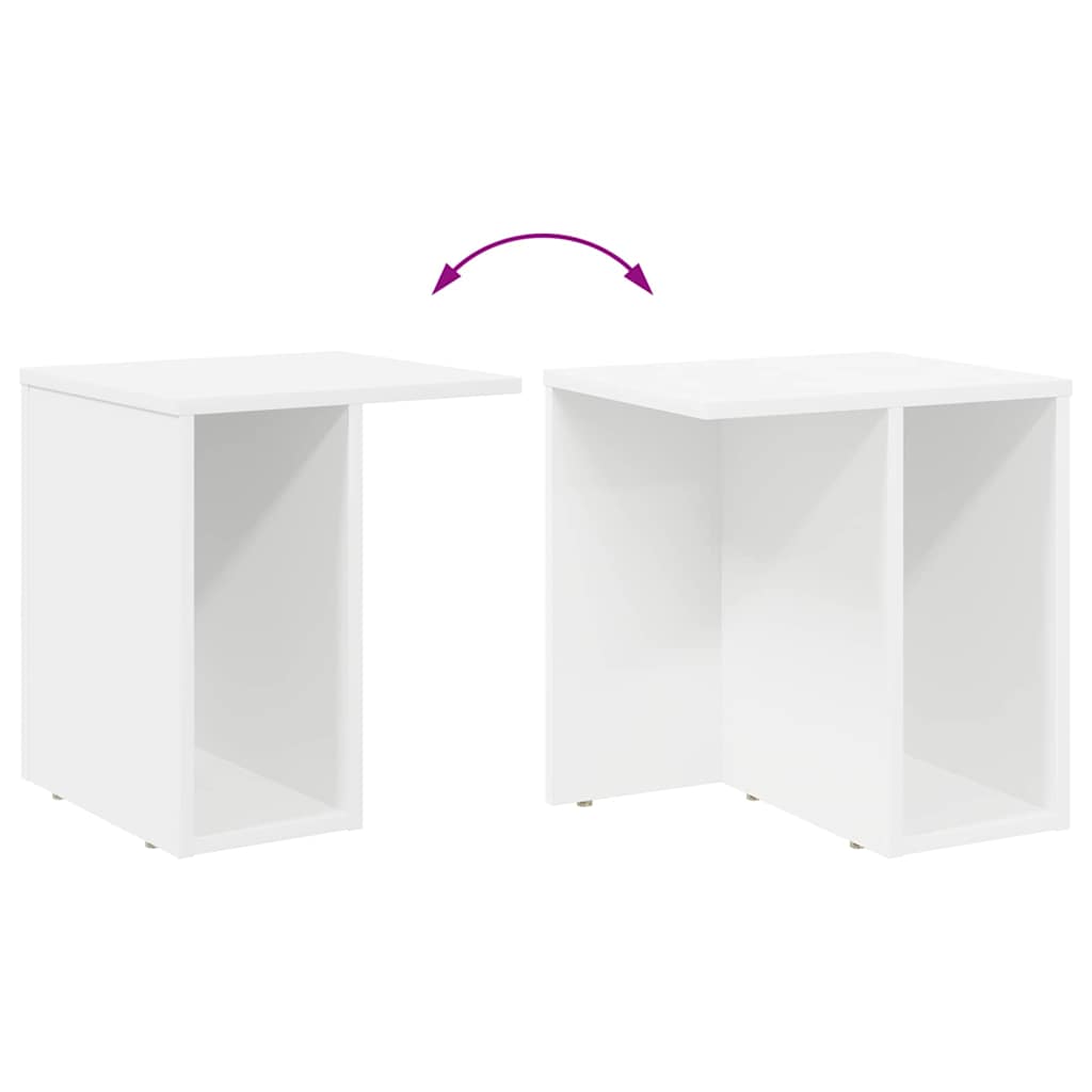 Coffee Table White 37 x 32 x 40 cm Engineered Wood