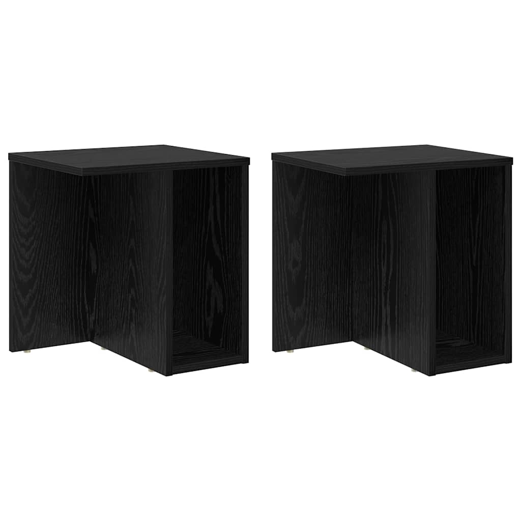 Žurnalinis staliukas 2 pcs Juodas ąžuolas 37 x 32 x 40 cm