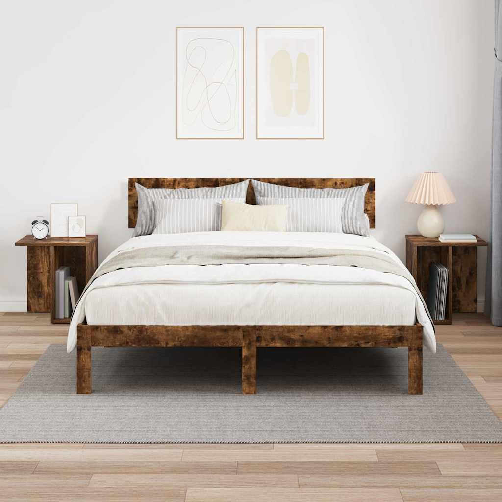 Žurnalinis staliukas 2 pcs Rūkyta ąžuolas 37 x 32 x 40 cm