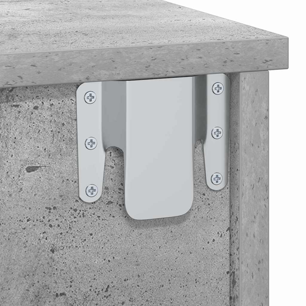 Nightstand Concrete gray 40 x 31 x 15 cm