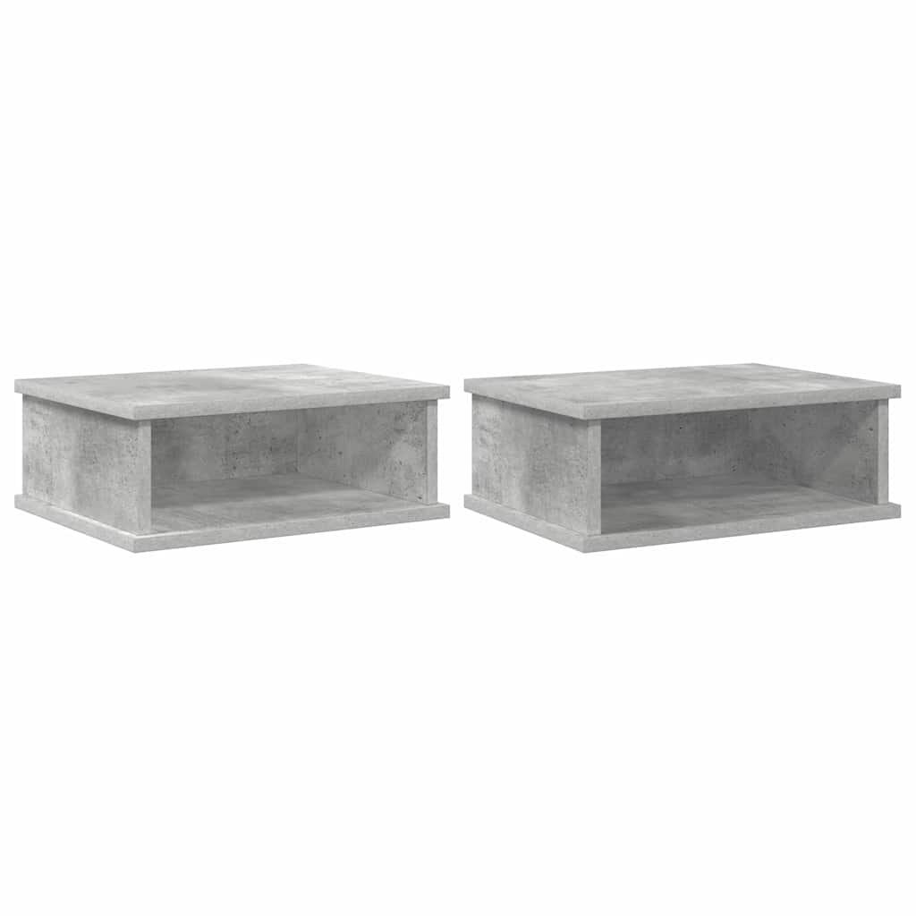 Naktinis staliukas 2 pcs Betono pilka 40 x 31 x 15 cm