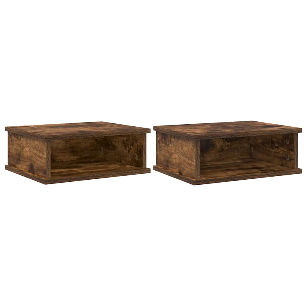 Naktinis staliukas 2 pcs Rūkyta ąžuolas 40 x 31 x 15 cm