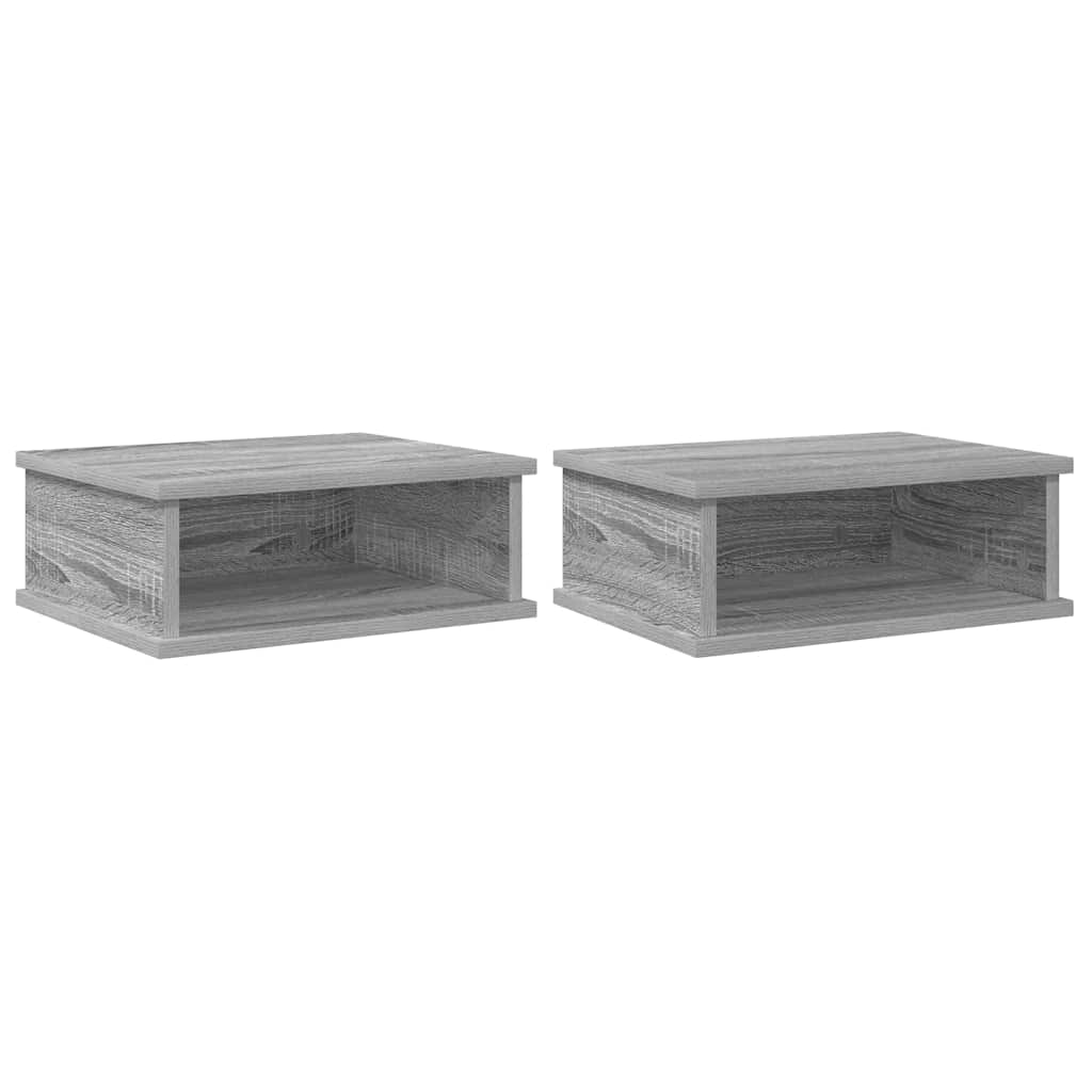 Naktinis staliukas 2 pcs Pilkas Sonoma 40 x 31 x 15 cm