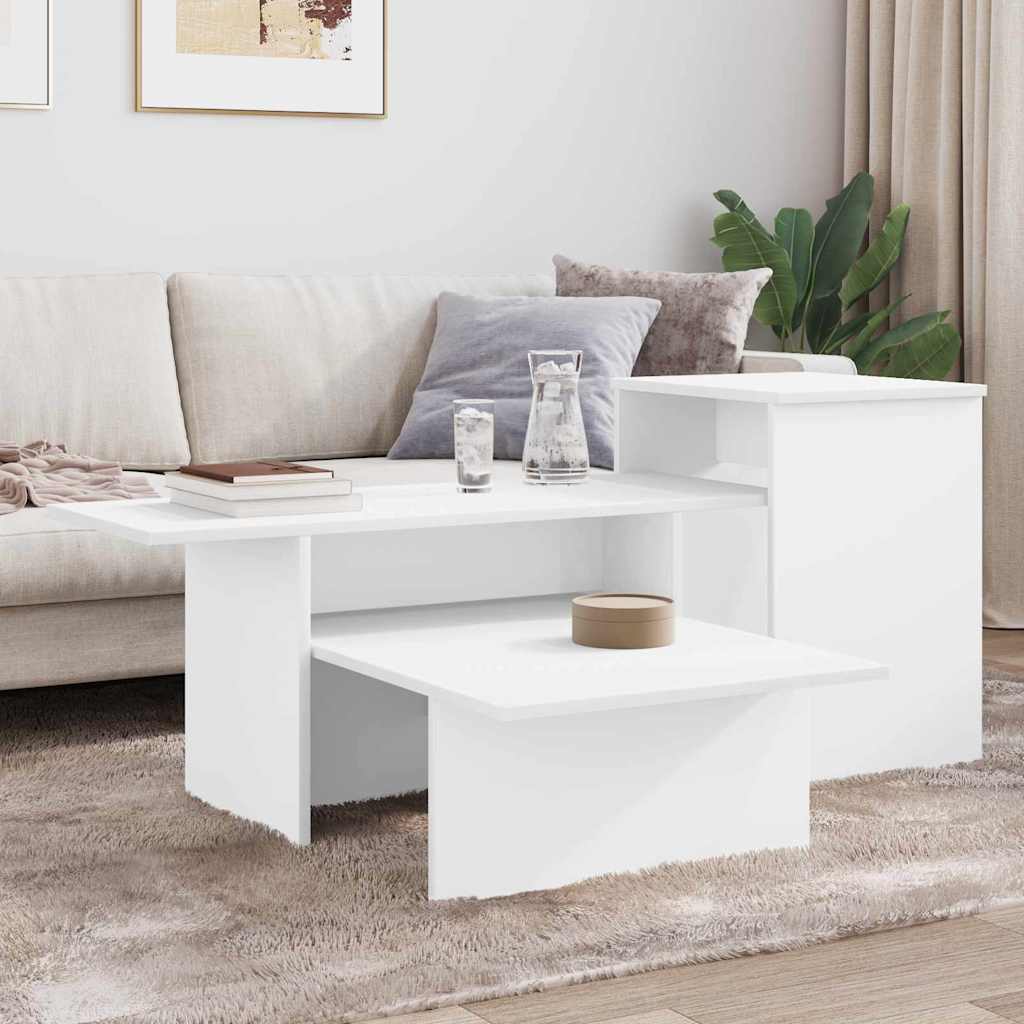Console table White 80 x 50 x 225 cm Engineered wood