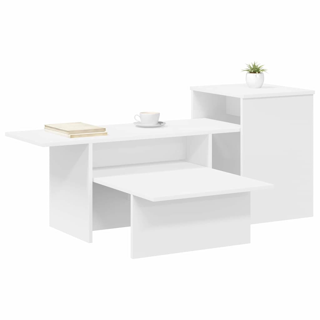 Console table White 80 x 50 x 225 cm Engineered wood