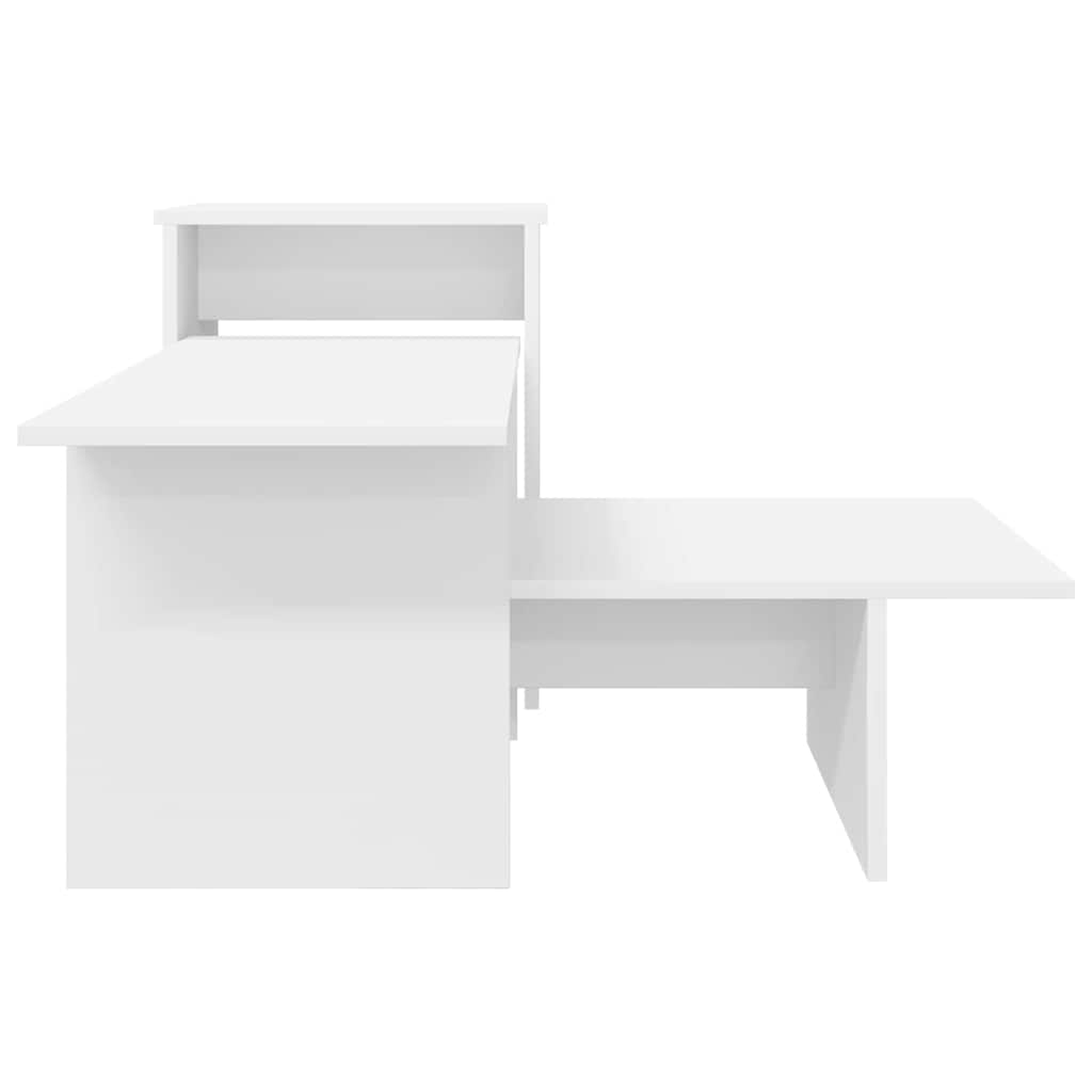 Console table White 80 x 50 x 225 cm Engineered wood
