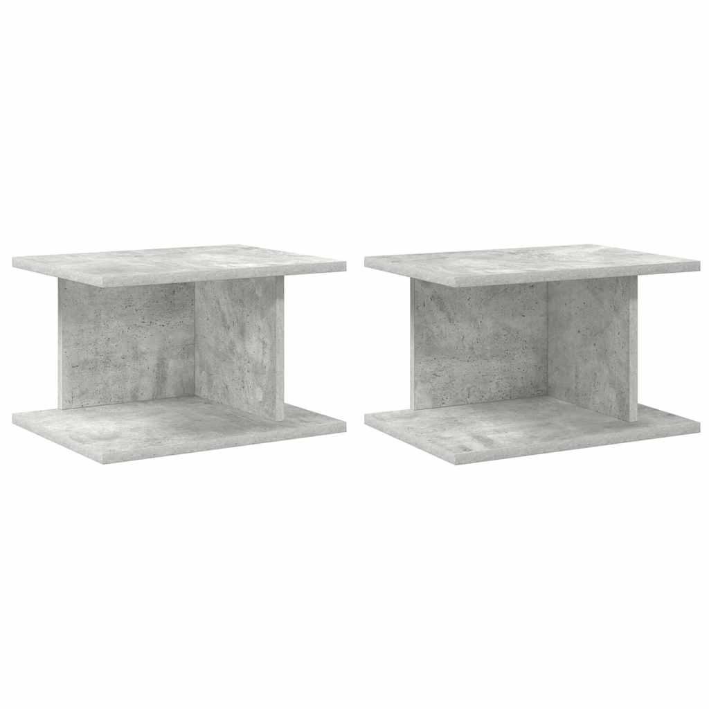Naktinis staliukas 2 pcs Betono pilka 40 x 30 x 25 cm