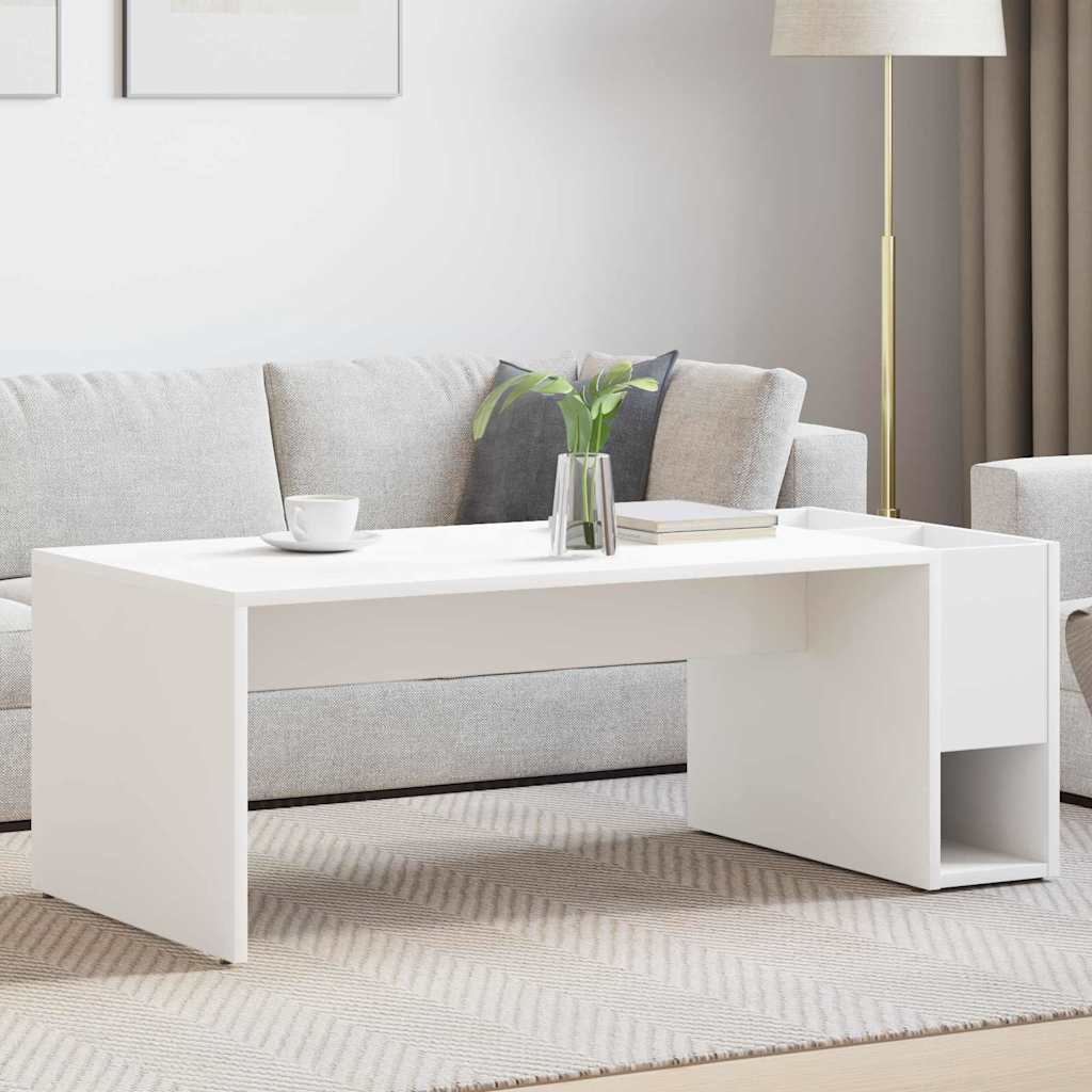 Kavos staliukas Balta 101,5 x 50 x 37 cm Apdirbta mediena