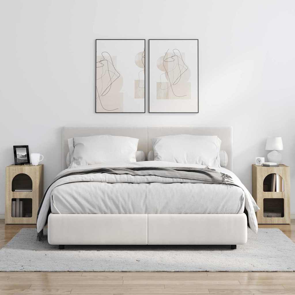 Nightstand 2 pcs Sonoma oak 29.5 x 35 x 50 cm