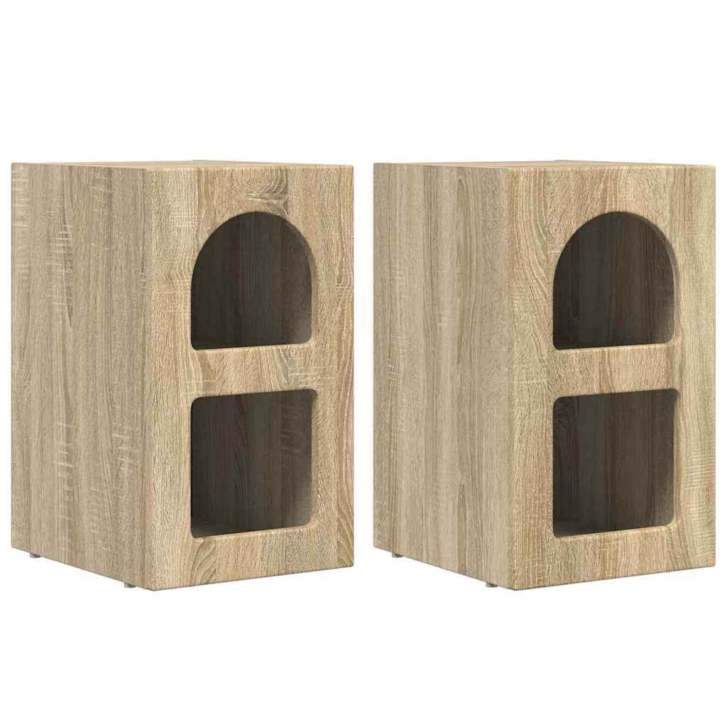 Nightstand 2 pcs Sonoma oak 29.5 x 35 x 50 cm