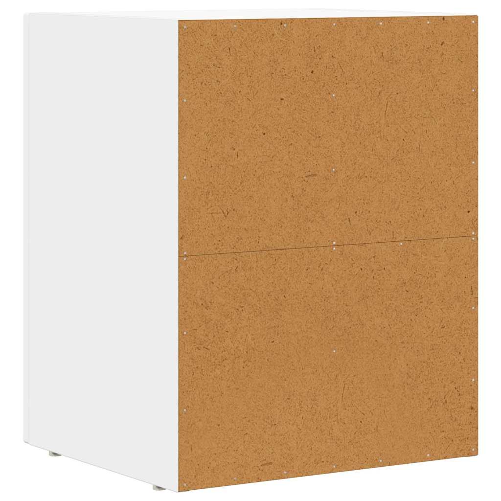 Naktinis staliukas 2 pcs Balta 40 x 35 x 50 cm Apdirbta mediena