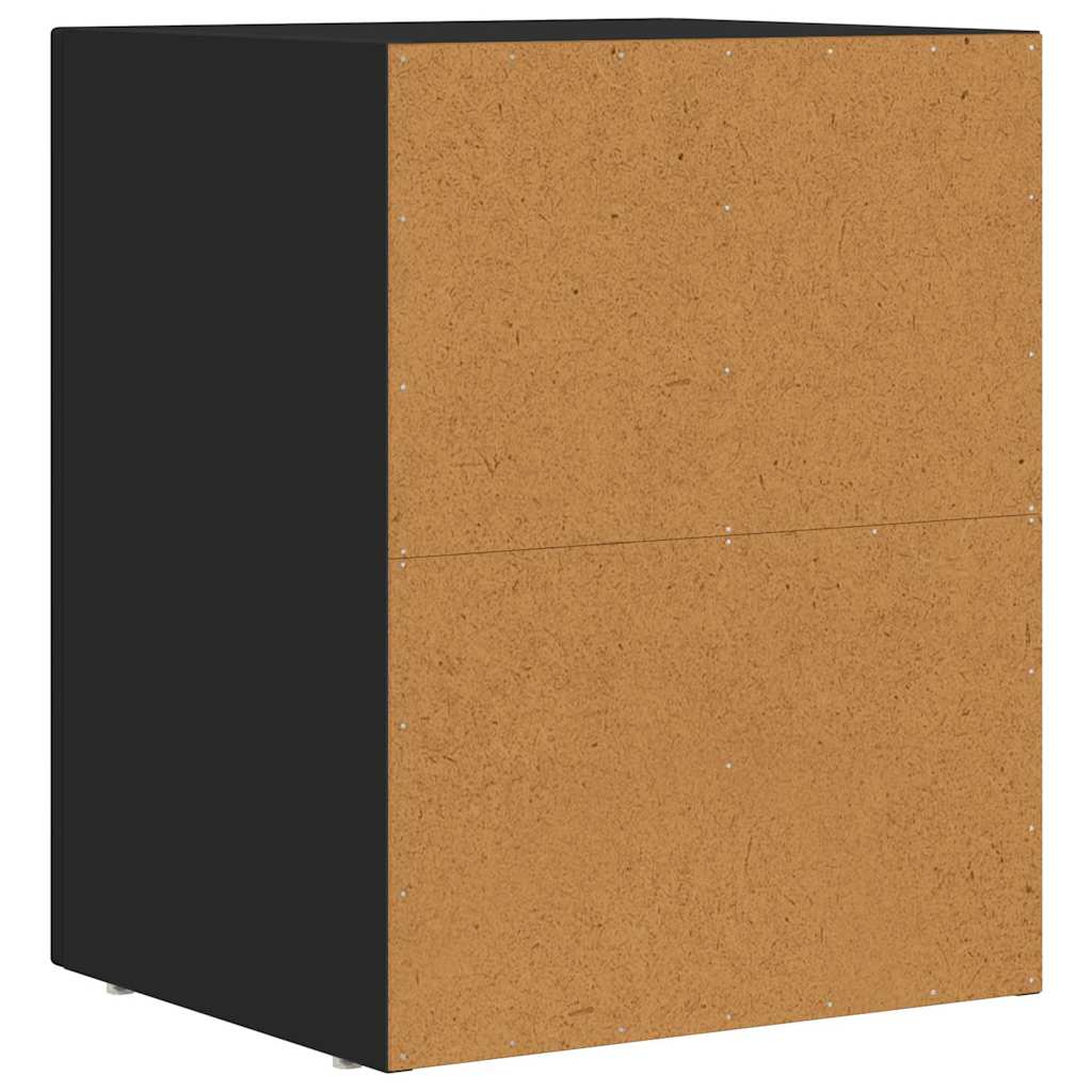 Naktinis staliukas 2 pcs Juoda 40 x 35 x 50 cm Apdirbta mediena