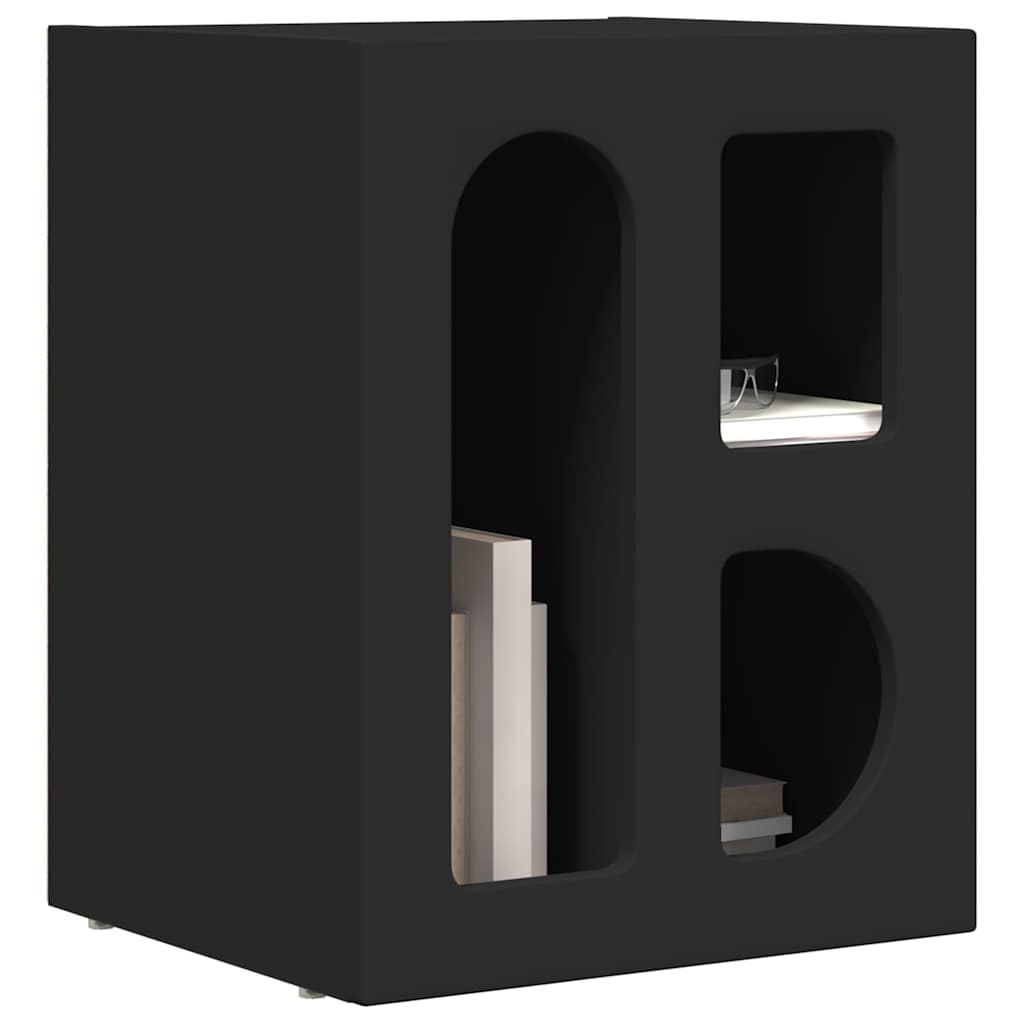 Naktinis staliukas 2 pcs Juoda 40 x 35 x 50 cm Apdirbta mediena