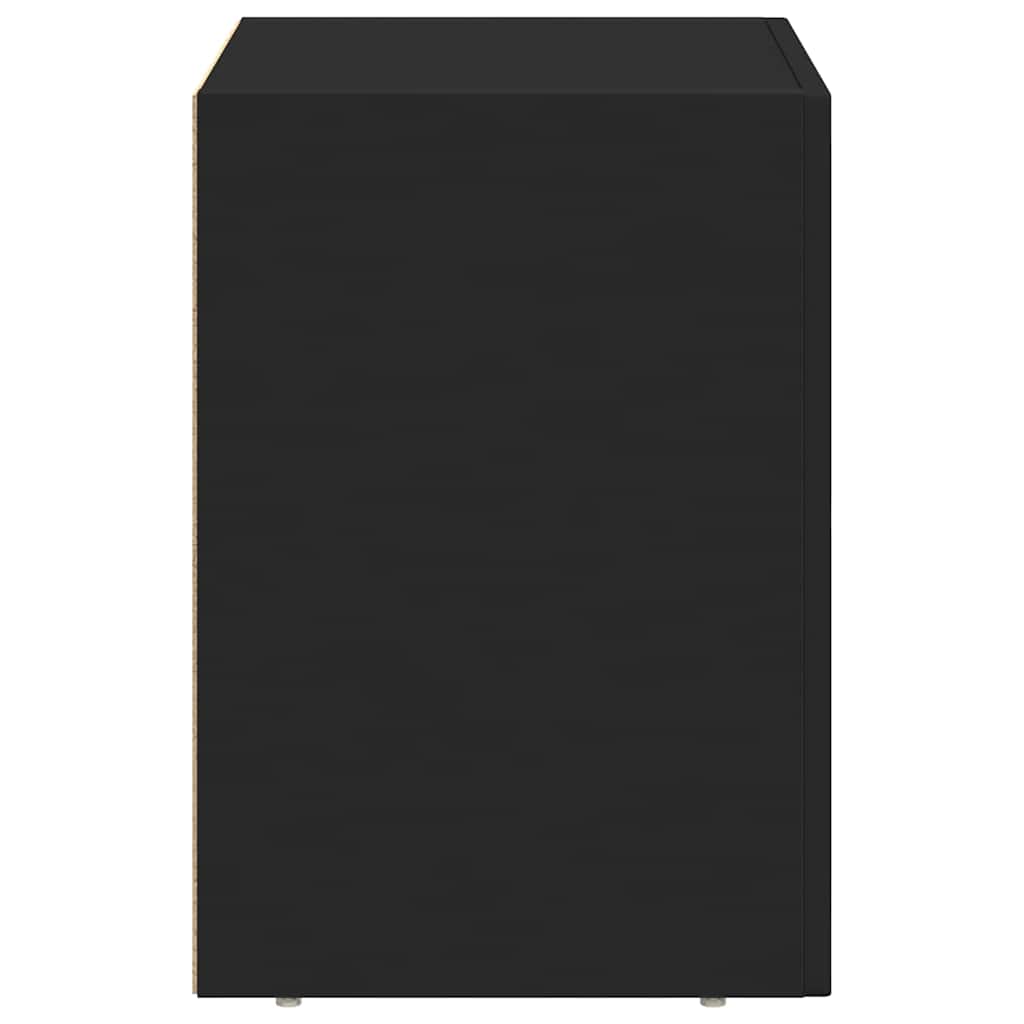 Naktinis staliukas 2 pcs Juoda 40 x 35 x 50 cm Apdirbta mediena