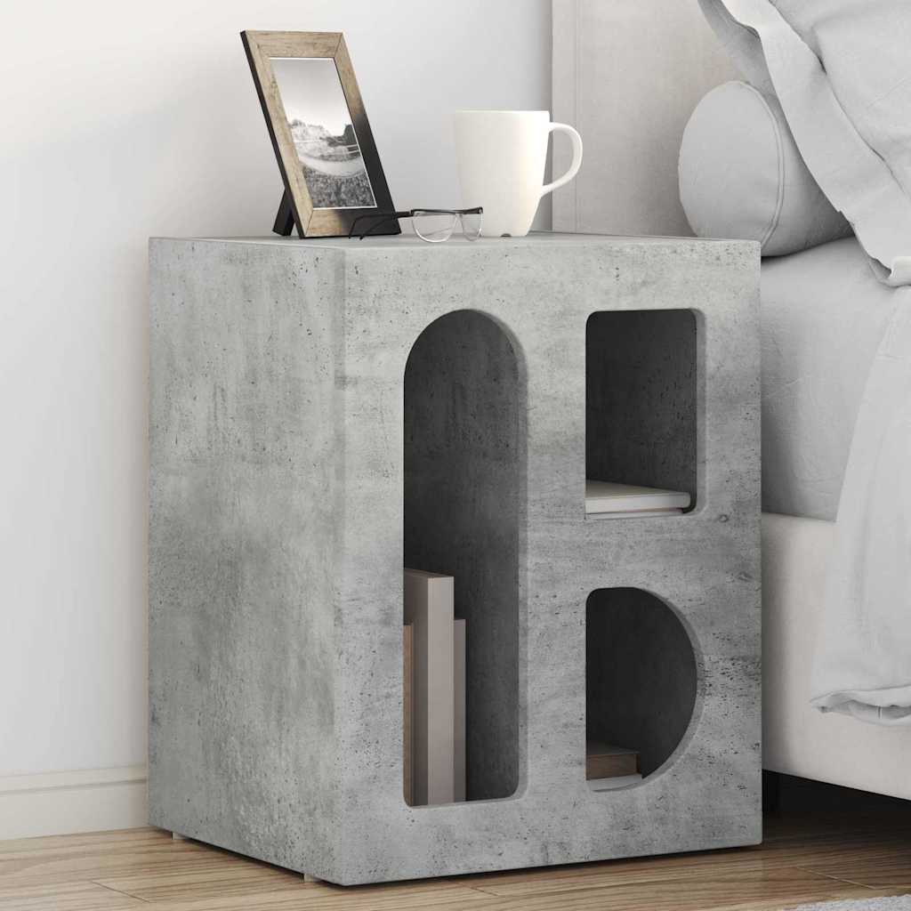 Nightstand Concrete gray 40 x 35 x 50 cm