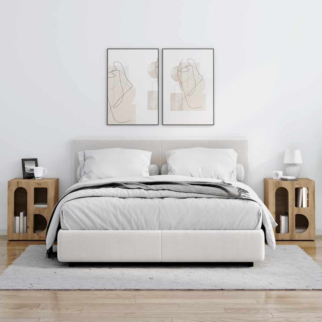 Naktinis staliukas 2 pcs Amatininkų ąžuolas 40 x 35 x 50 cm