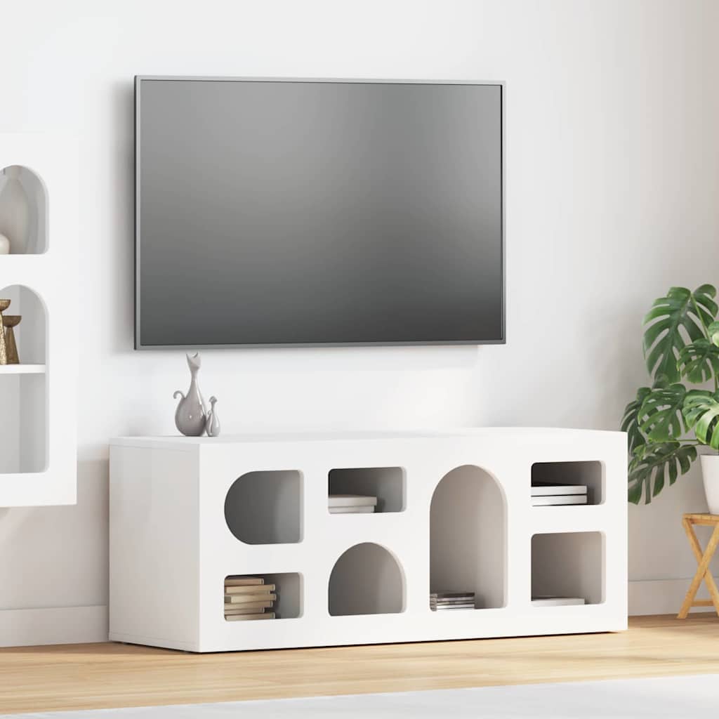 TV Cabinet White 100 x 35 x 40 cm Engineered Wood