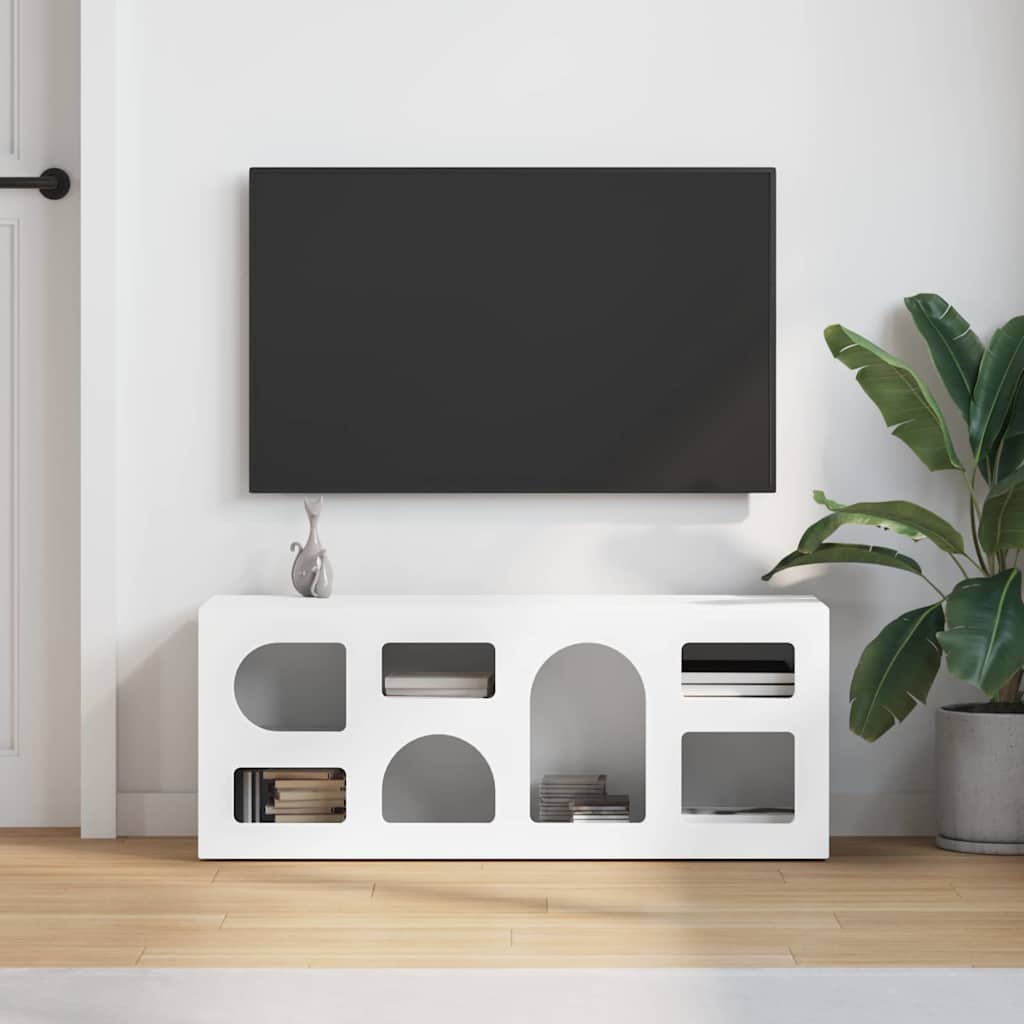 TV Cabinet White 100 x 35 x 40 cm Engineered Wood