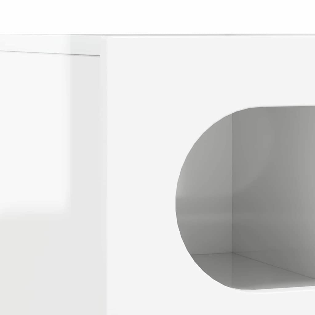 Televizoriaus spintelė Aukštai blizganti balta 100 x 35 x 40 cm
