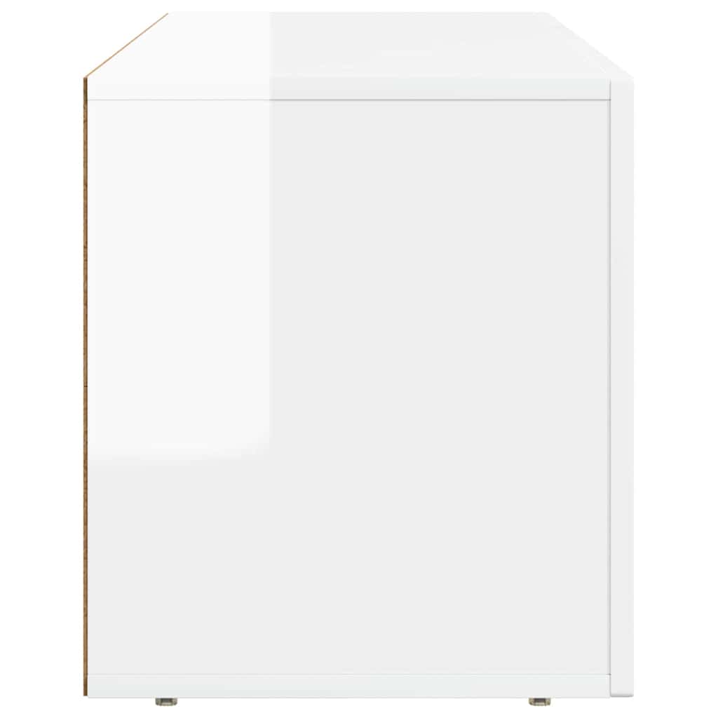 Televizoriaus spintelė Aukštai blizganti balta 100 x 35 x 40 cm