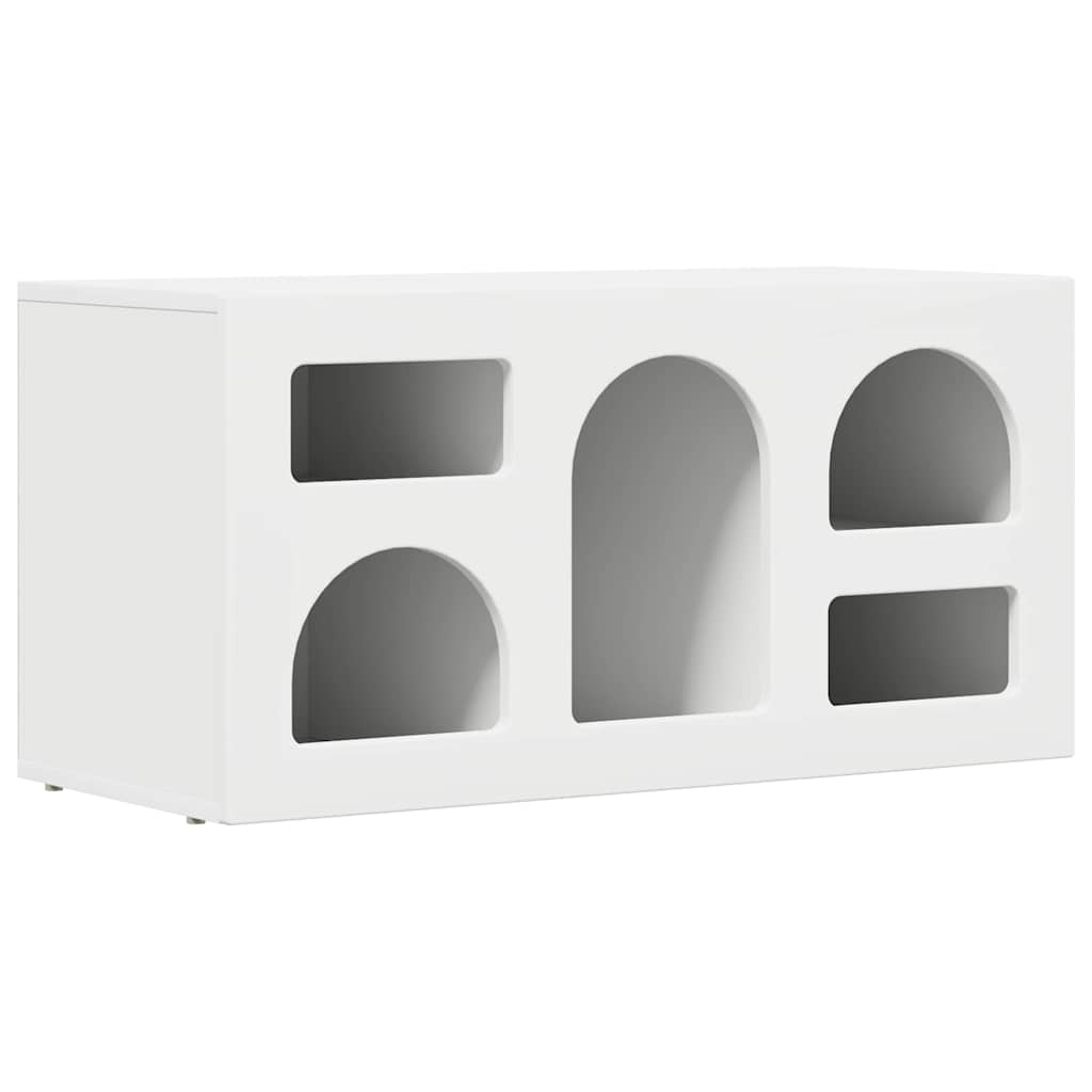 Televizoriaus spintelė Balta 80 x 35 x 40 cm Apdirbta mediena