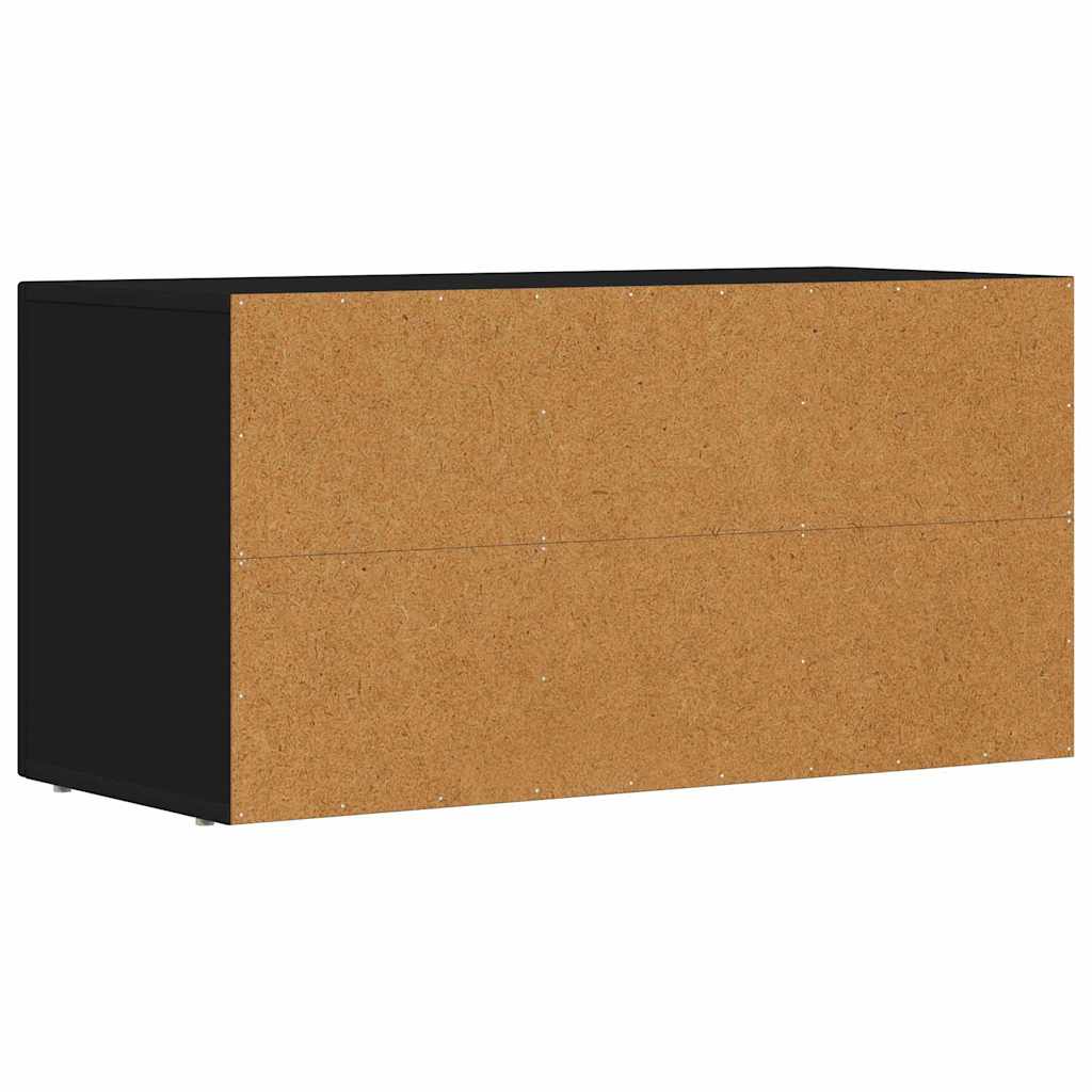 Televizoriaus spintelė Juoda 80 x 35 x 40 cm Apdirbta mediena