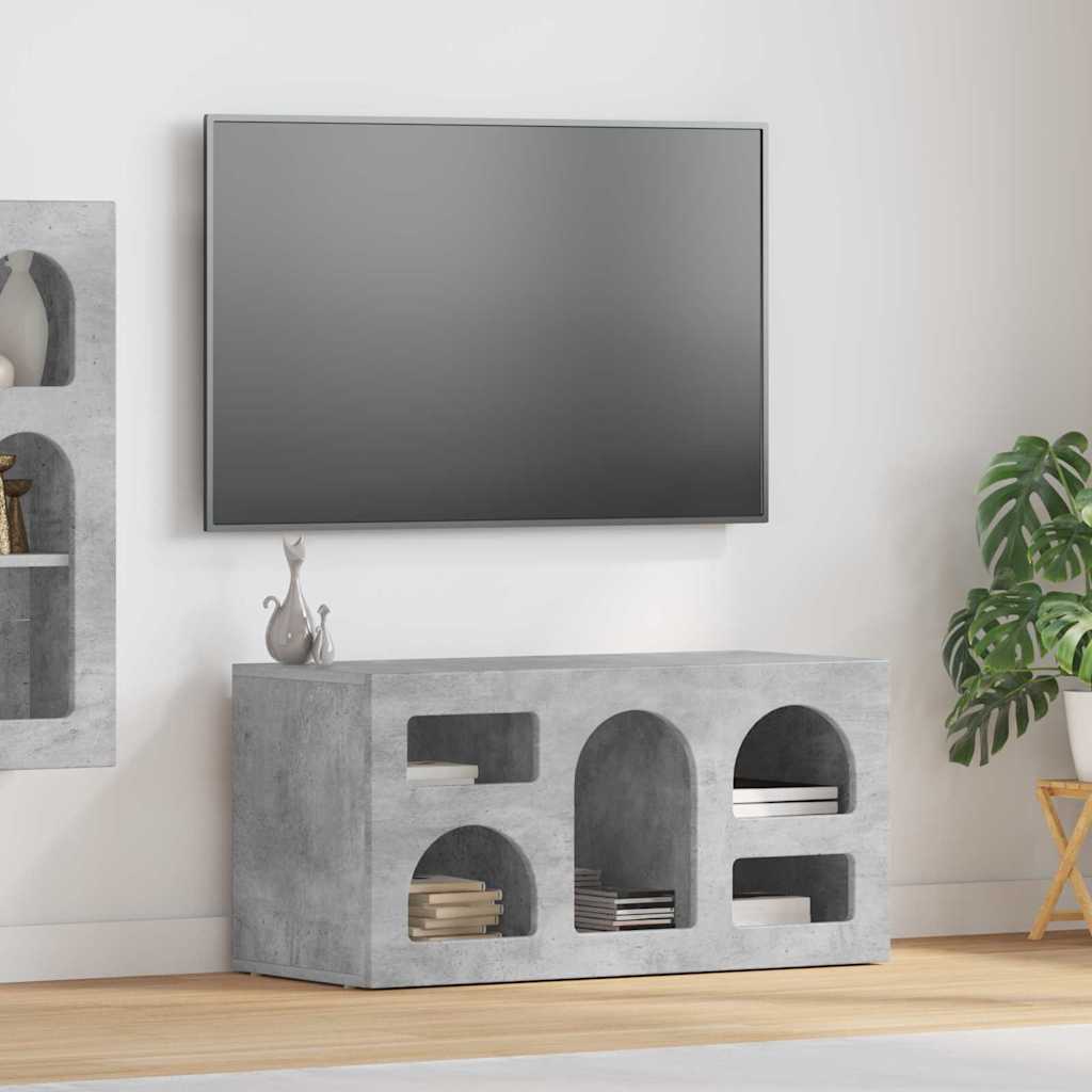 TV skapītis, betona pelēks, 80 x 35 x 40 cm