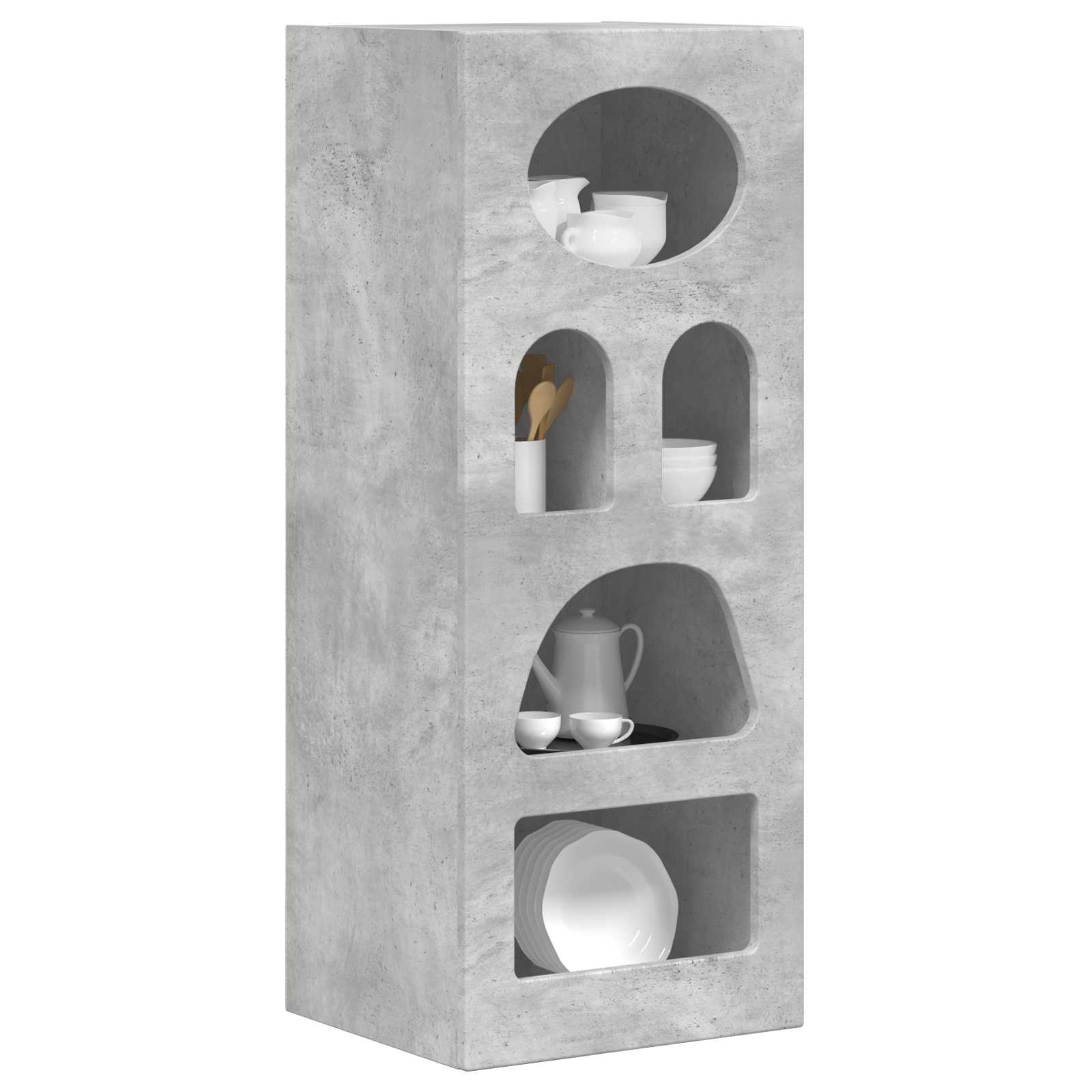 Kabalas Betona pelēks 40 x 35 x 100,5 cm Apstrādāta koksne