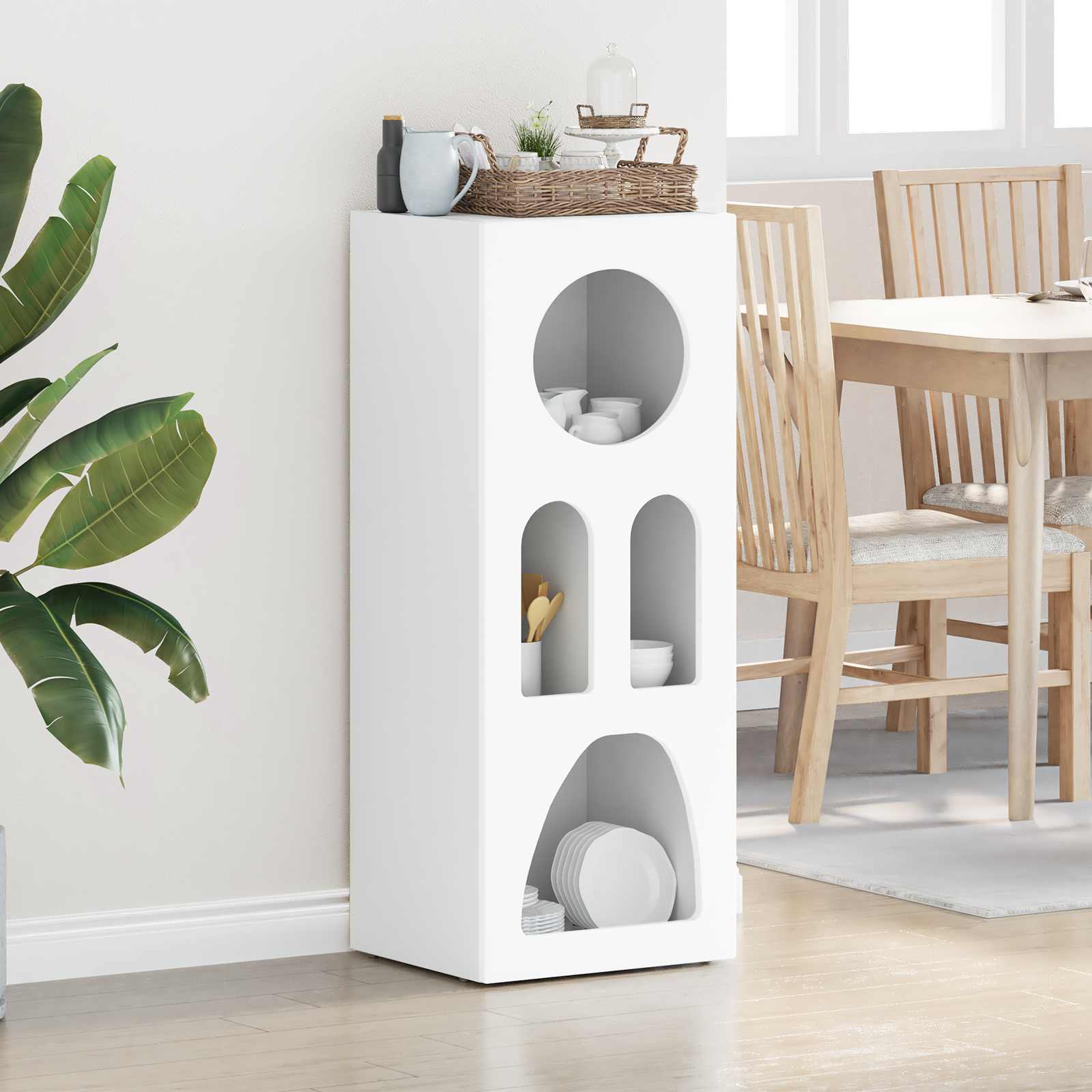 Kabal White 40 x 35 x 100.5 cm Engineered Wood