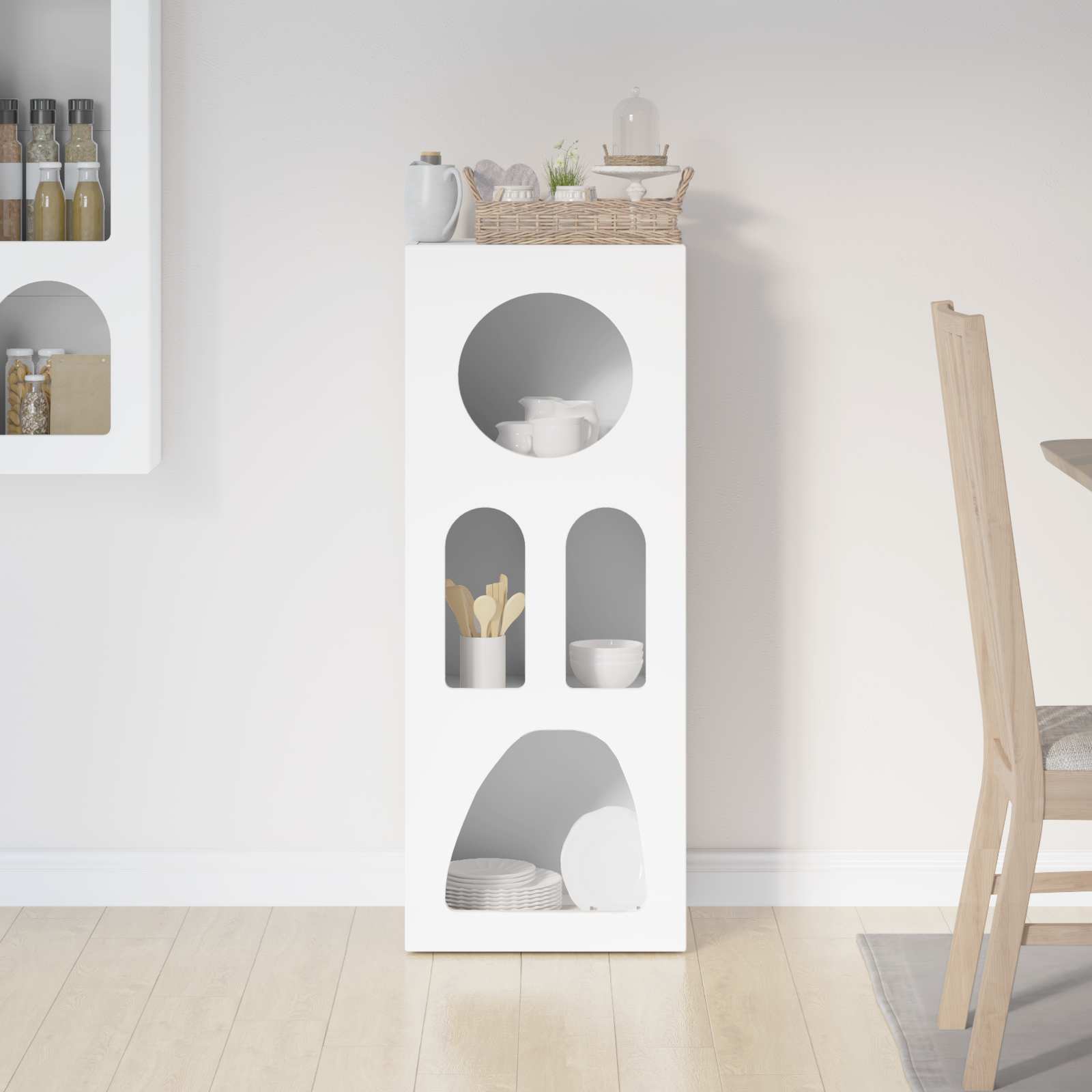 Kabal White 40 x 35 x 100.5 cm Engineered Wood