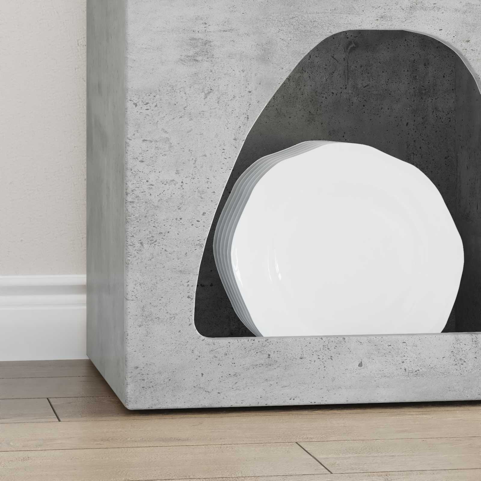 Kabalas Concrete Grey 40 x 35 x 100.5 cm Engineered Wood