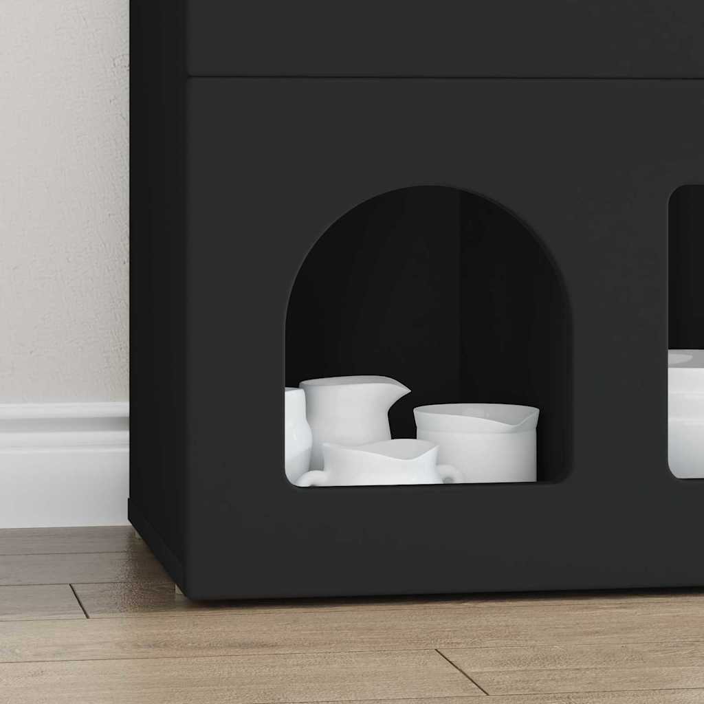Sideboard Black 80.5 x 35 x 59 cm Engineered wood