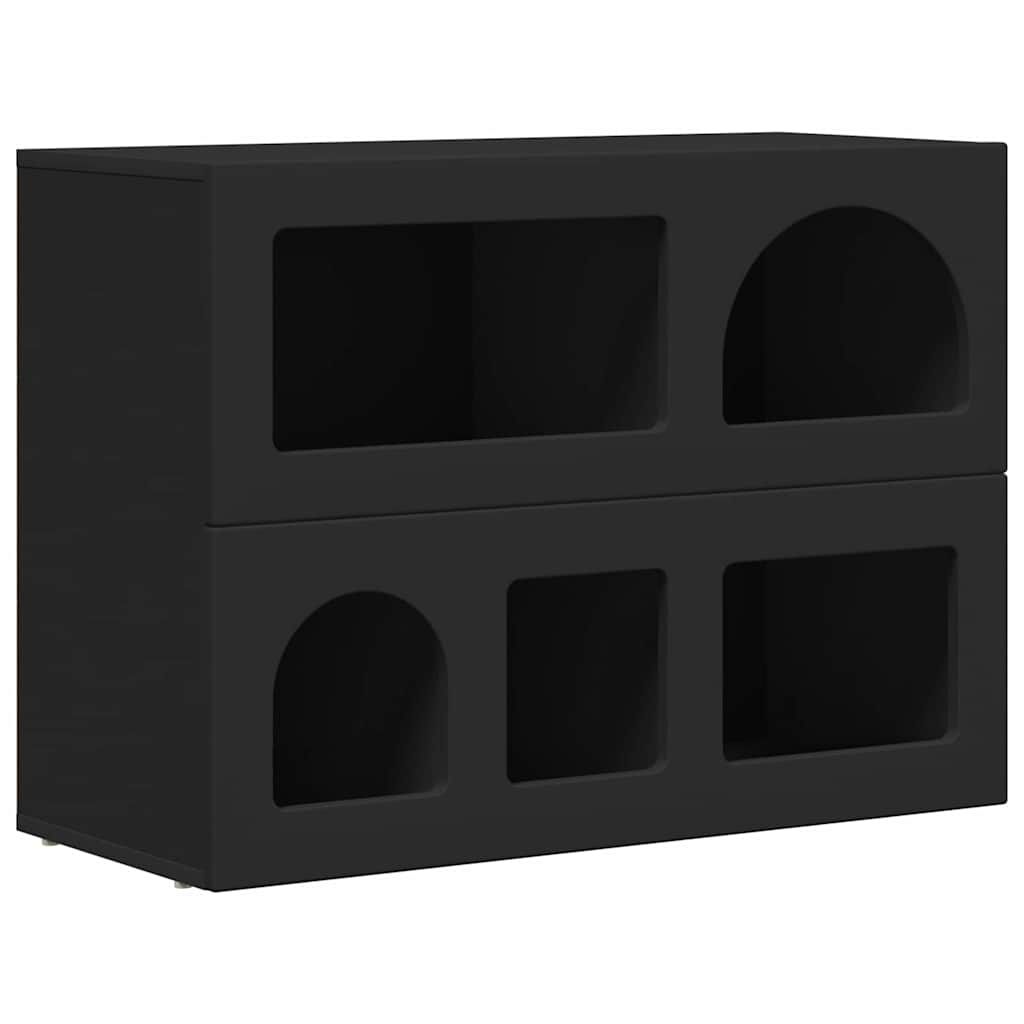 Sideboard Black 80.5 x 35 x 59 cm Engineered wood