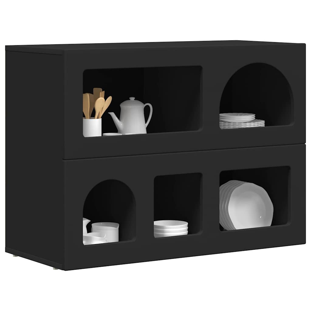 Sideboard Black 80.5 x 35 x 59 cm Engineered wood