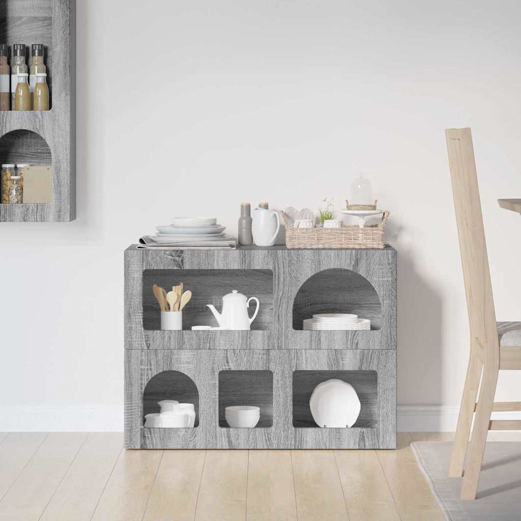 Cabinet Gray Sonoma 80.5 x 35 x 59 cm Engineered wood