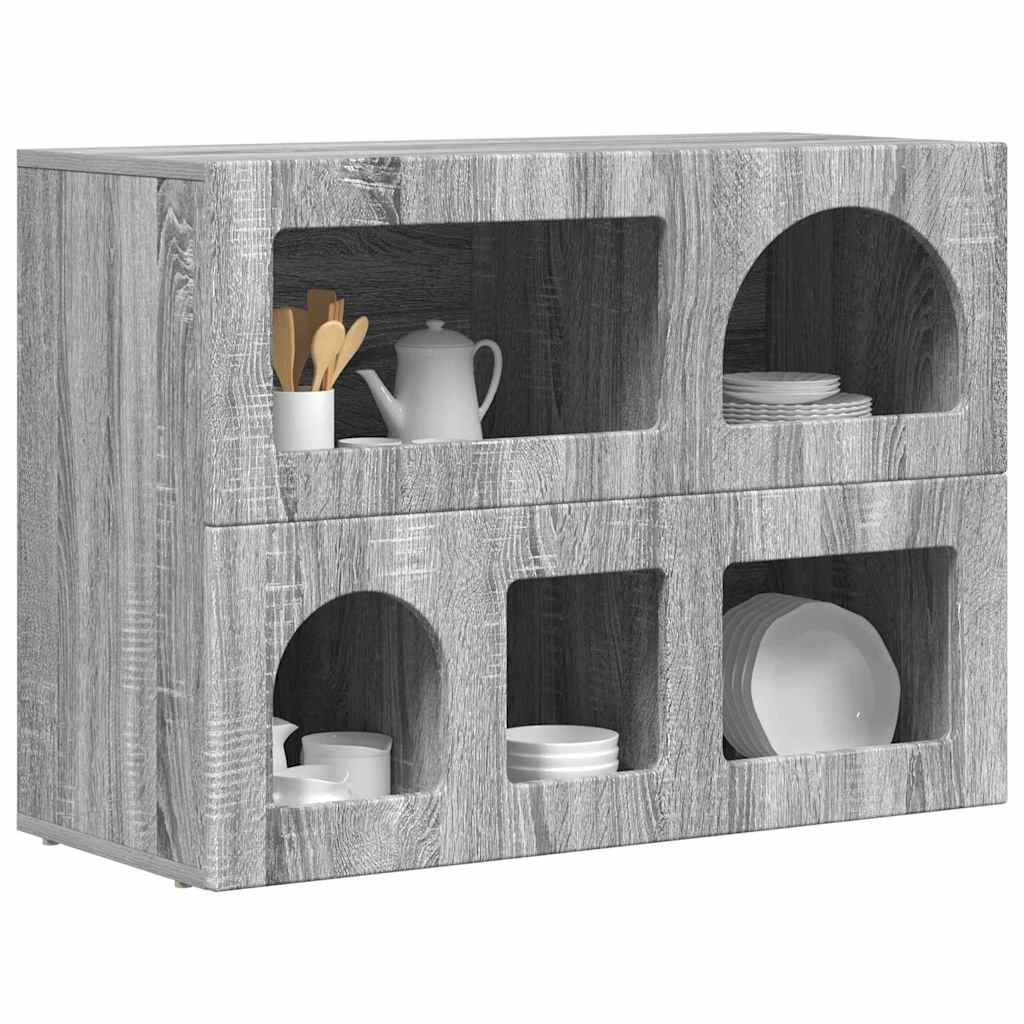Cabinet Gray Sonoma 80.5 x 35 x 59 cm Engineered wood