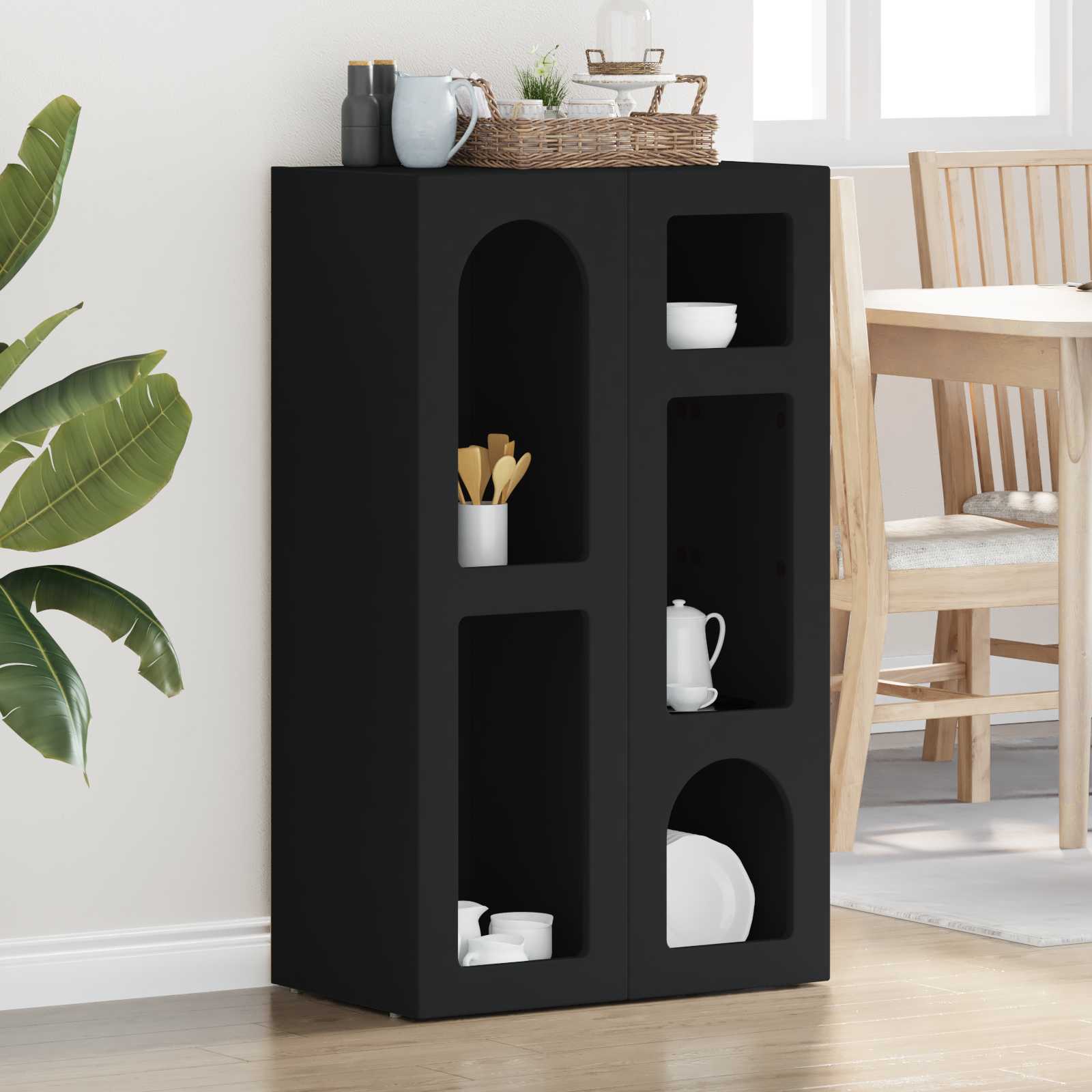 Sideboard Black 59 x 35 x 100.5 cm Engineered Wood