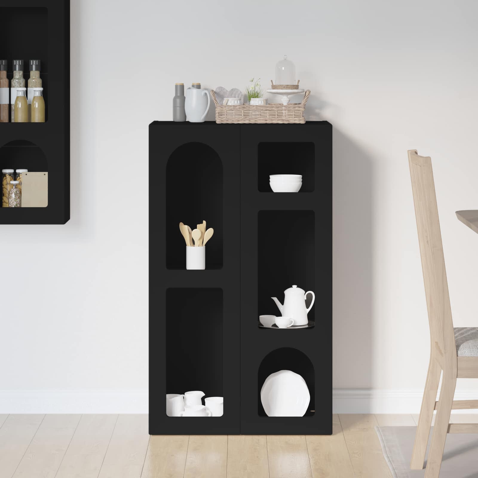 Sideboard Black 59 x 35 x 100.5 cm Engineered Wood