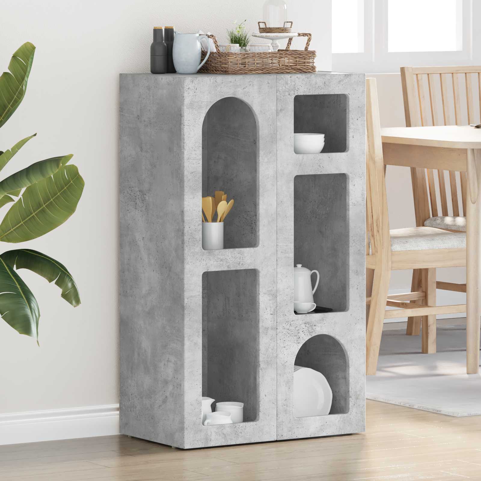 Kabal Concrete Grey 59 x 35 x 100.5 cm Engineered wood